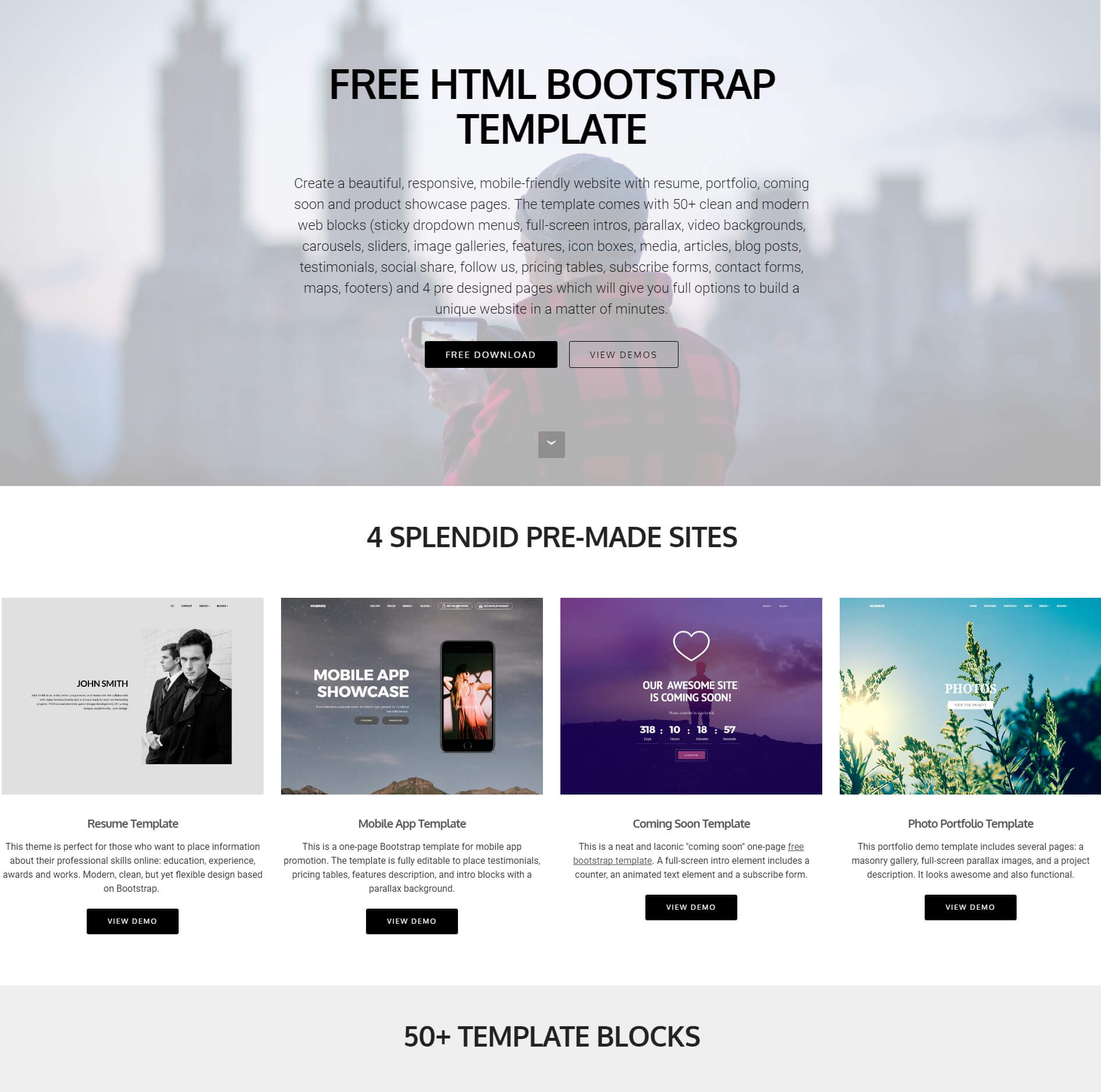 95+ Free Bootstrap Themes Expected To Get In The Top In 2019 In Blank Html Templates Free Download