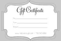 A Cute Looking Gift Certificate | Gift Certificate Template pertaining to Black And White Gift Certificate Template Free