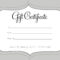 A Cute Looking Gift Certificate | Gift Certificate Template pertaining to Black And White Gift Certificate Template Free