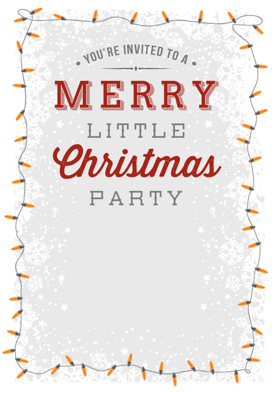 A Merry Little Party – Free Printable Christmas Invitation With Free Christmas Invitation Templates For Word