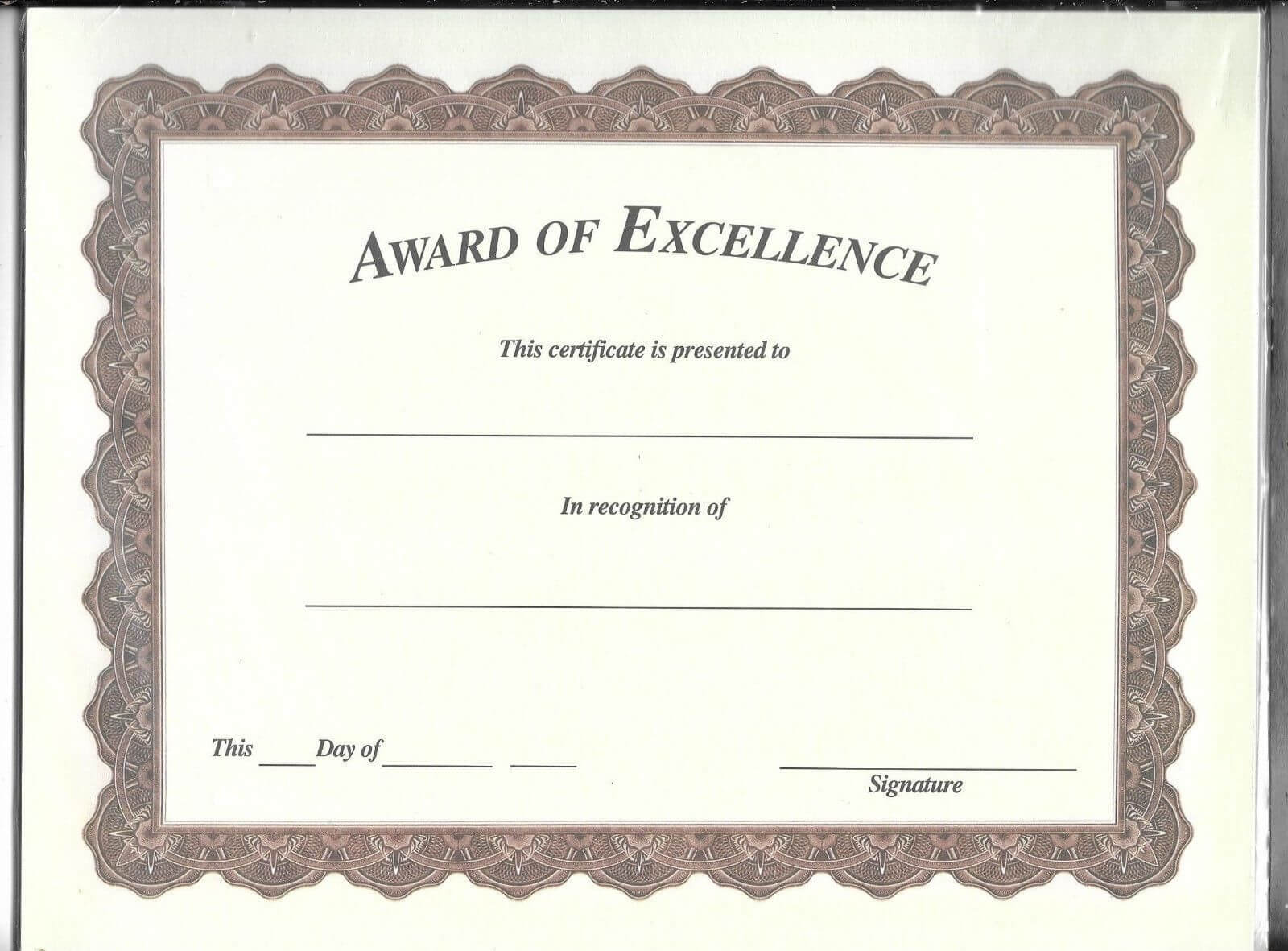 A8 New Office Michaels Certificate Of Achievement 10 Pack Intended For Michaels Place Card Template