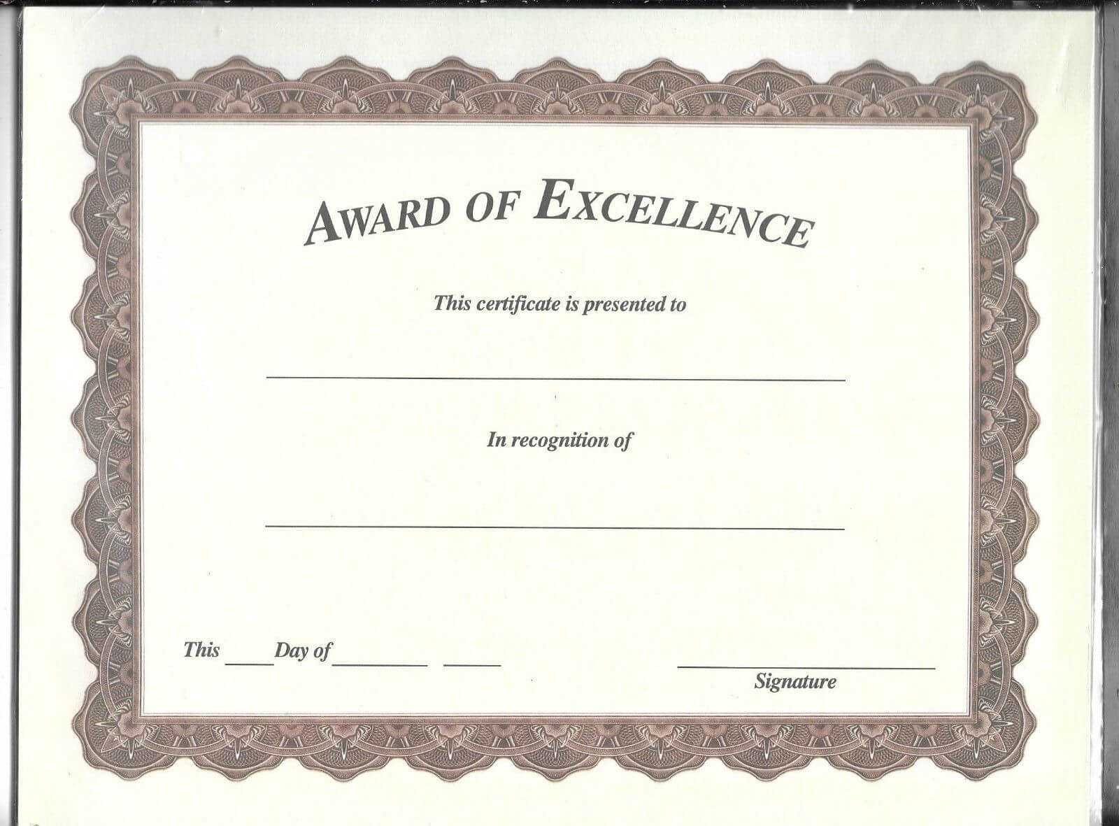 A8 New Office Michaels Certificate Of Achievement 10 Pack Intended For Michaels Place Card Template