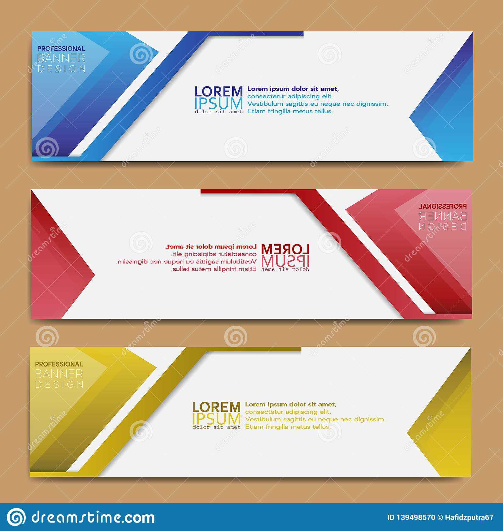 Abstract Banner Design, Modern Web Template, Promotional With Tie Banner Template