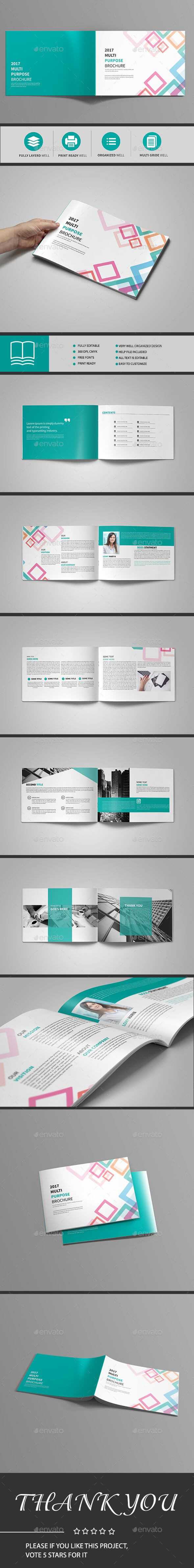 Abstract Landscape Brochure 12 Page — Indesign Template Intended For 12 Page Brochure Template