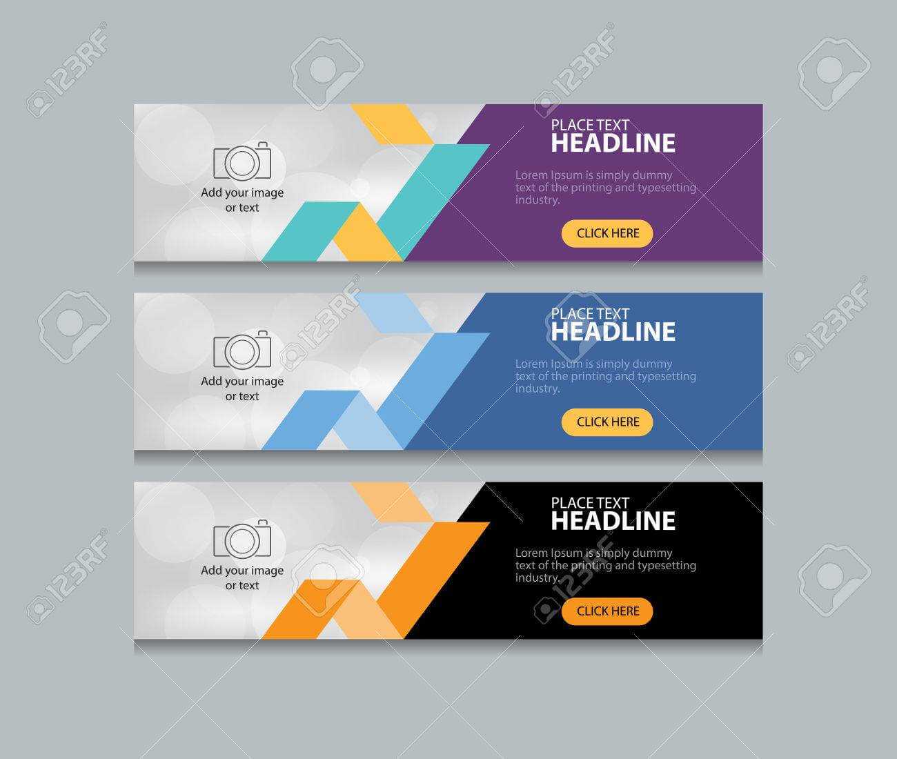 Abstract Web Banner Design Template Background With Regard To Website Banner Design Templates