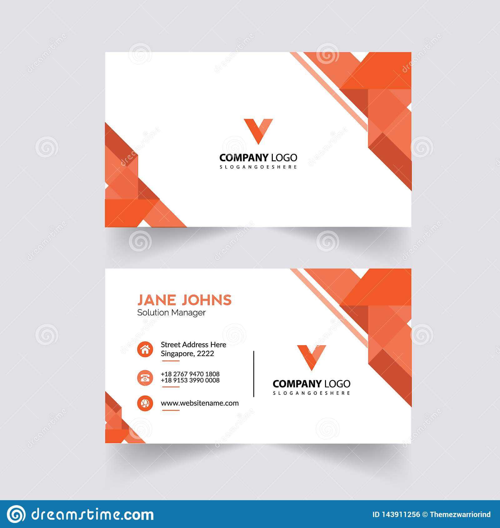 Abstruct Business Card Template Stock Illustration Pertaining To Adobe Illustrator Business Card Template