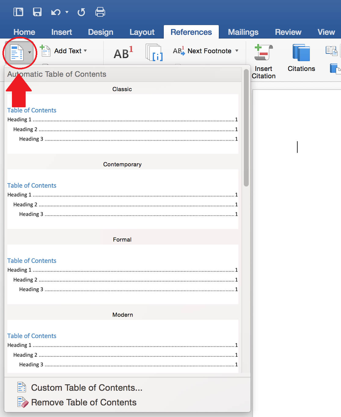 Accessibility At Penn State | Microsoft Word Tips Pertaining To Word 2013 Table Of Contents Template