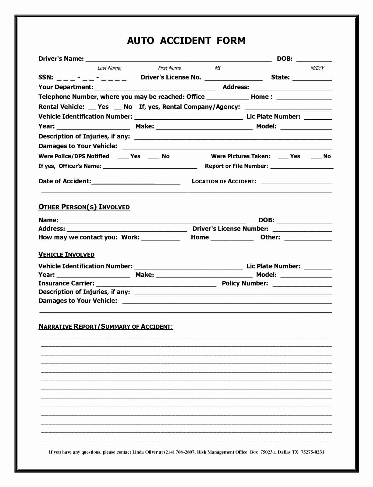 Accident Report Form Template Uk – Atlantaauctionco Regarding Vehicle Accident Report Form Template
