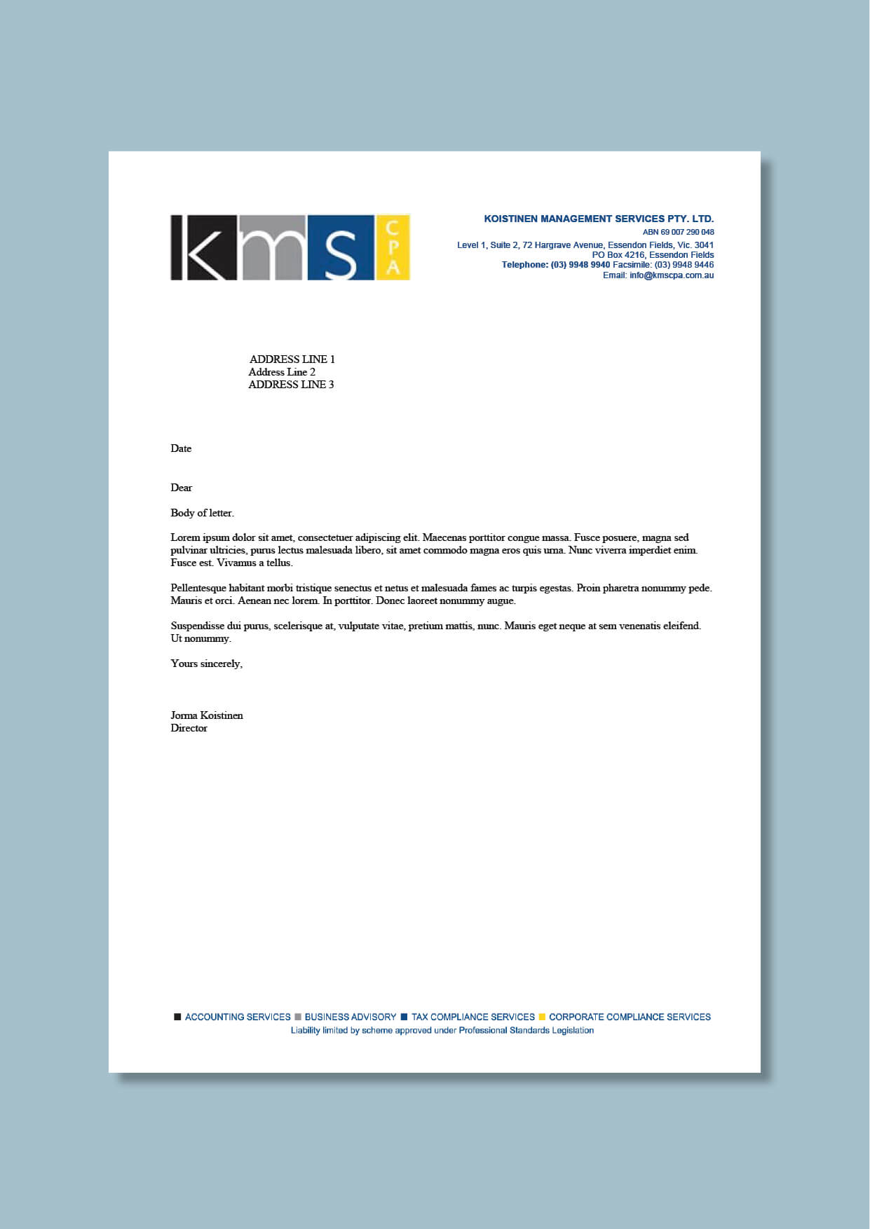 Accountancy And Management Consultancy Letterhead #cordestra Intended For Headed Letter Template Word