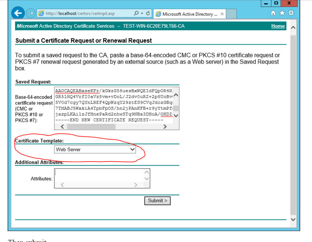 Ad Certificate Services – The Combobox To Select Template Is Regarding Domain Controller Certificate Template