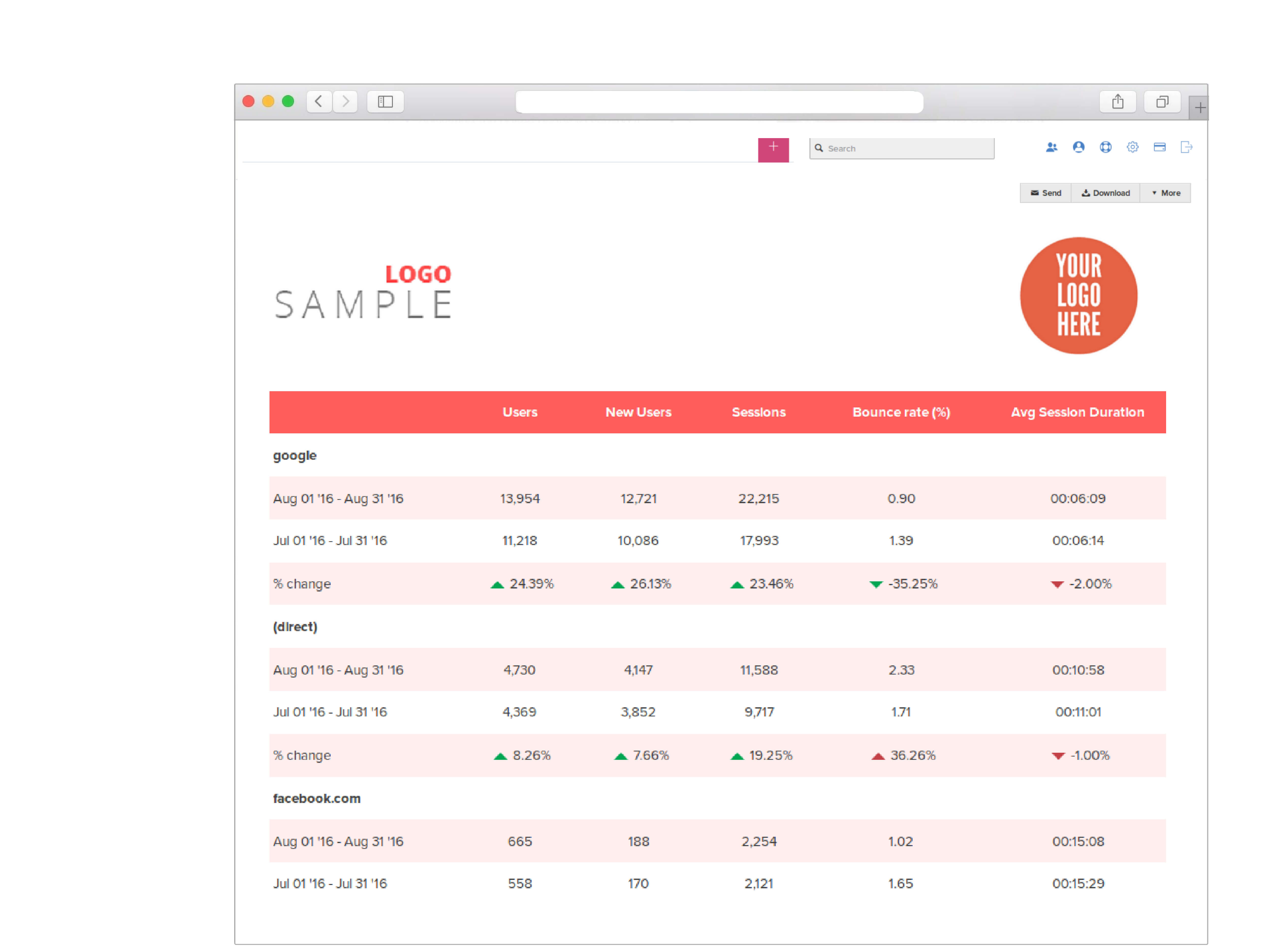 Seo Monthly Report Template