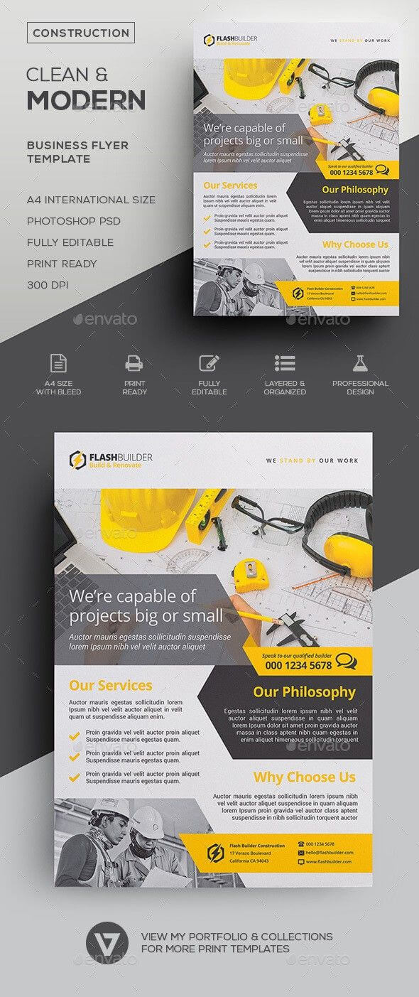 Advertisement, Architecture, Builder, Building, Business Within Engineering Brochure Templates