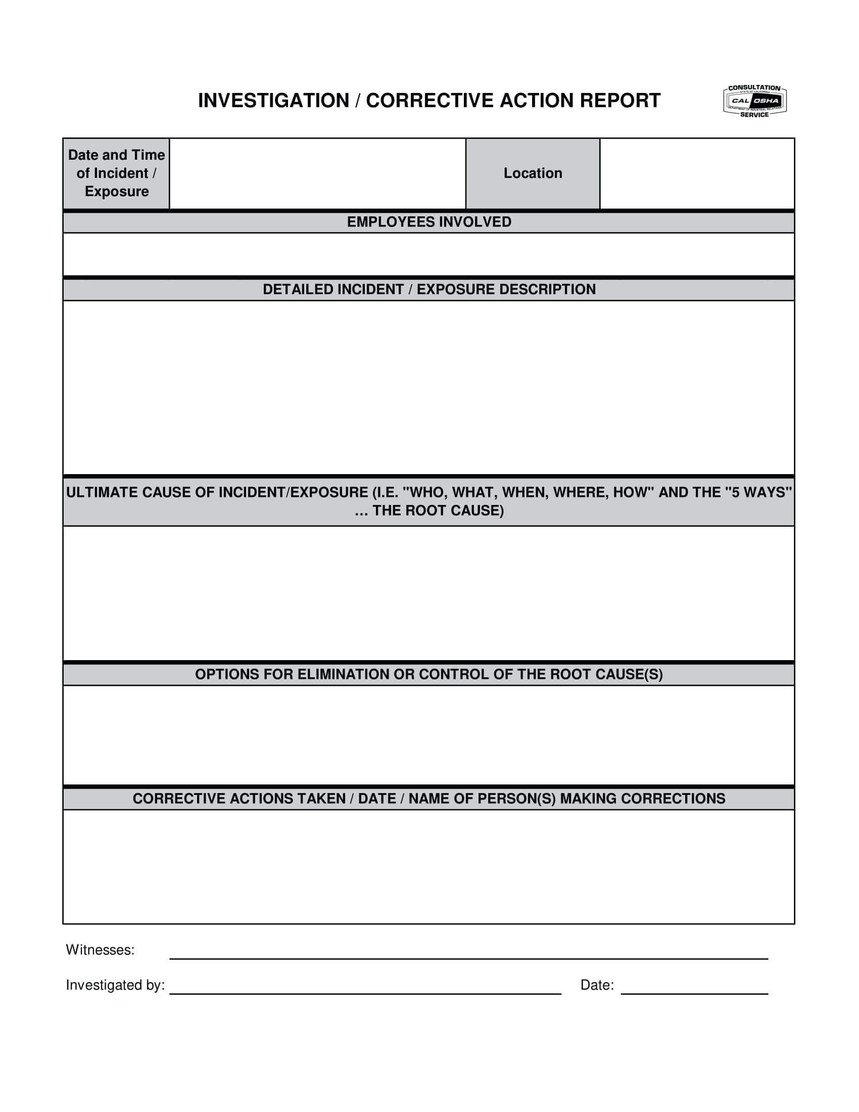 After Action Report Template – Wovensheet.co Regarding Corrective Action Report Template