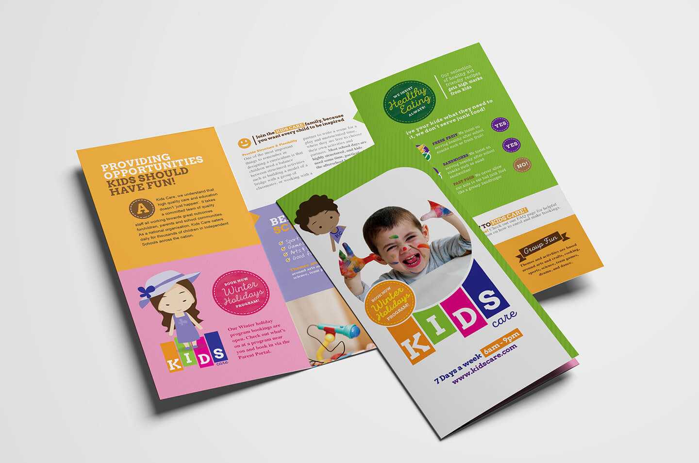 After School Care Tri Fold Brochure Template In Psd, Ai With Regard To Brochure Templates For School Project