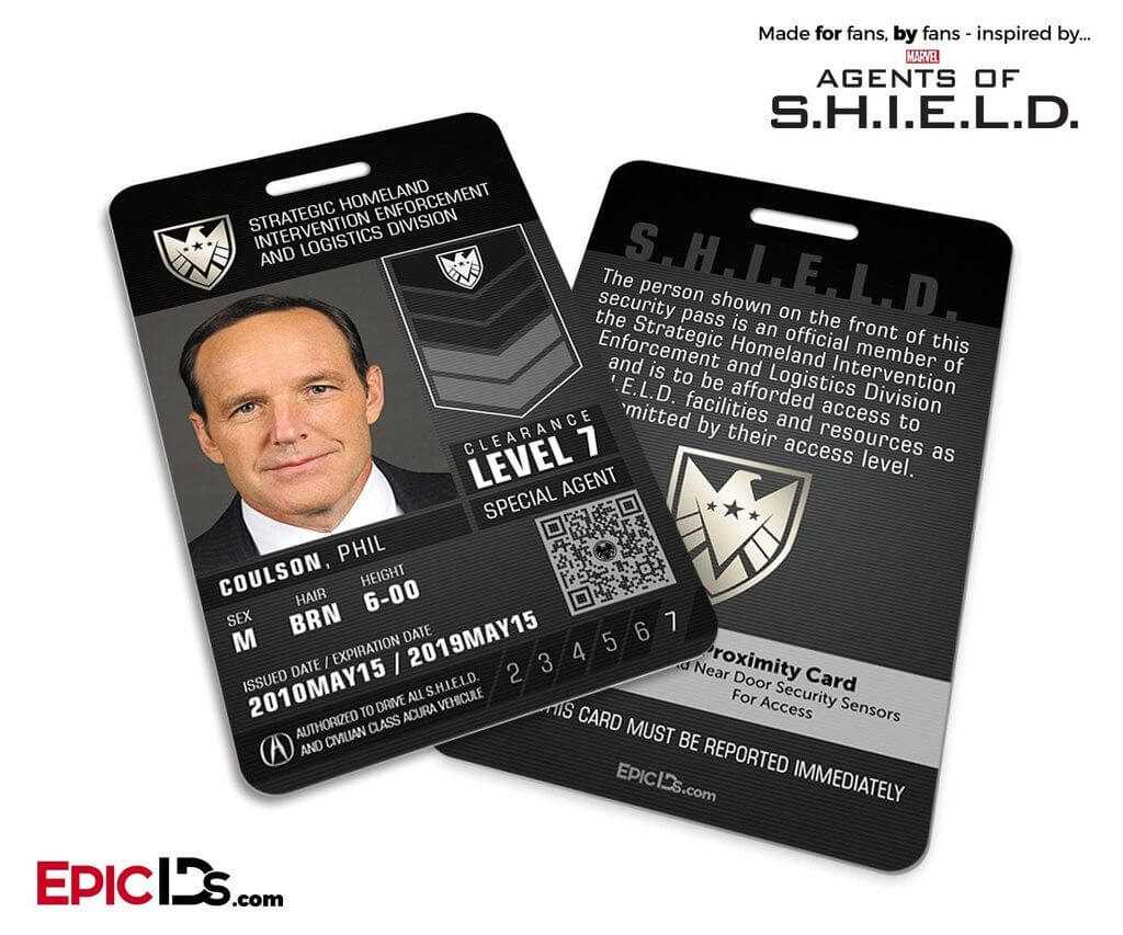 Agents Of Shield Inspired 'real' Shield Agent Id – Phil Regarding Shield Id Card Template