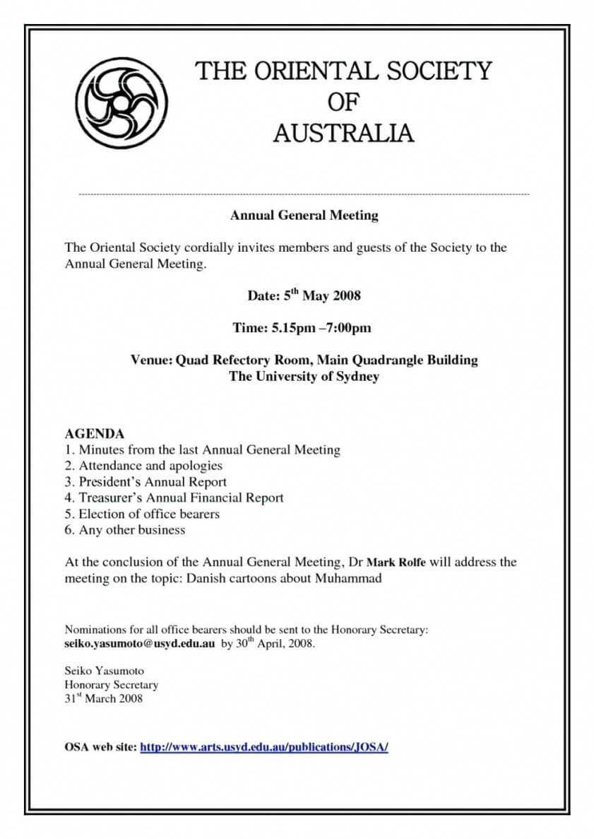 Agm Financial Report Template – Bino.9Terrains.co Meeting With Treasurer's Report Agm Template