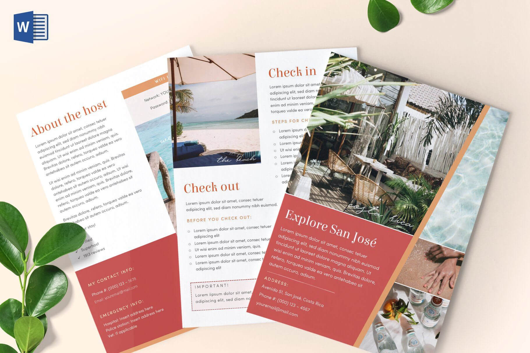 Airbnb Welcome Book Template , #ad, #contact#host#check For Welcome Brochure Template