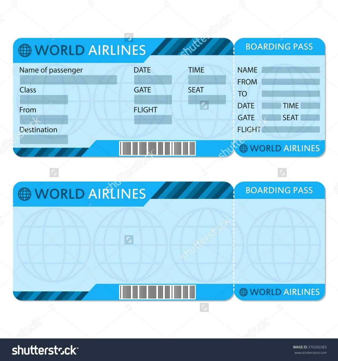 Airline Ticket Template – Teplates For Every Day Regarding Plane Ticket Template Word