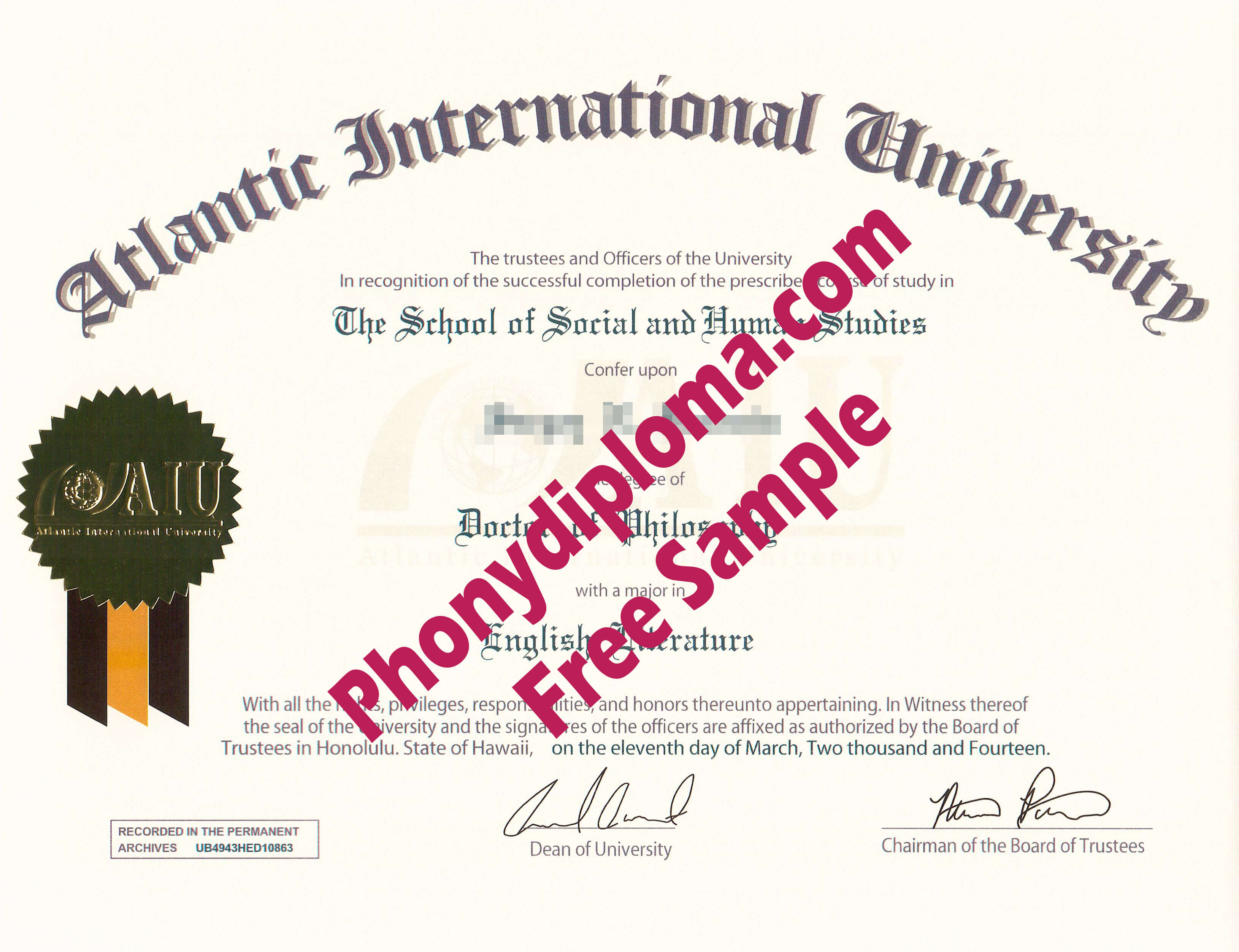 All Fake Diploma Samples In Usa – Phonydiploma In Fake Diploma Certificate Template