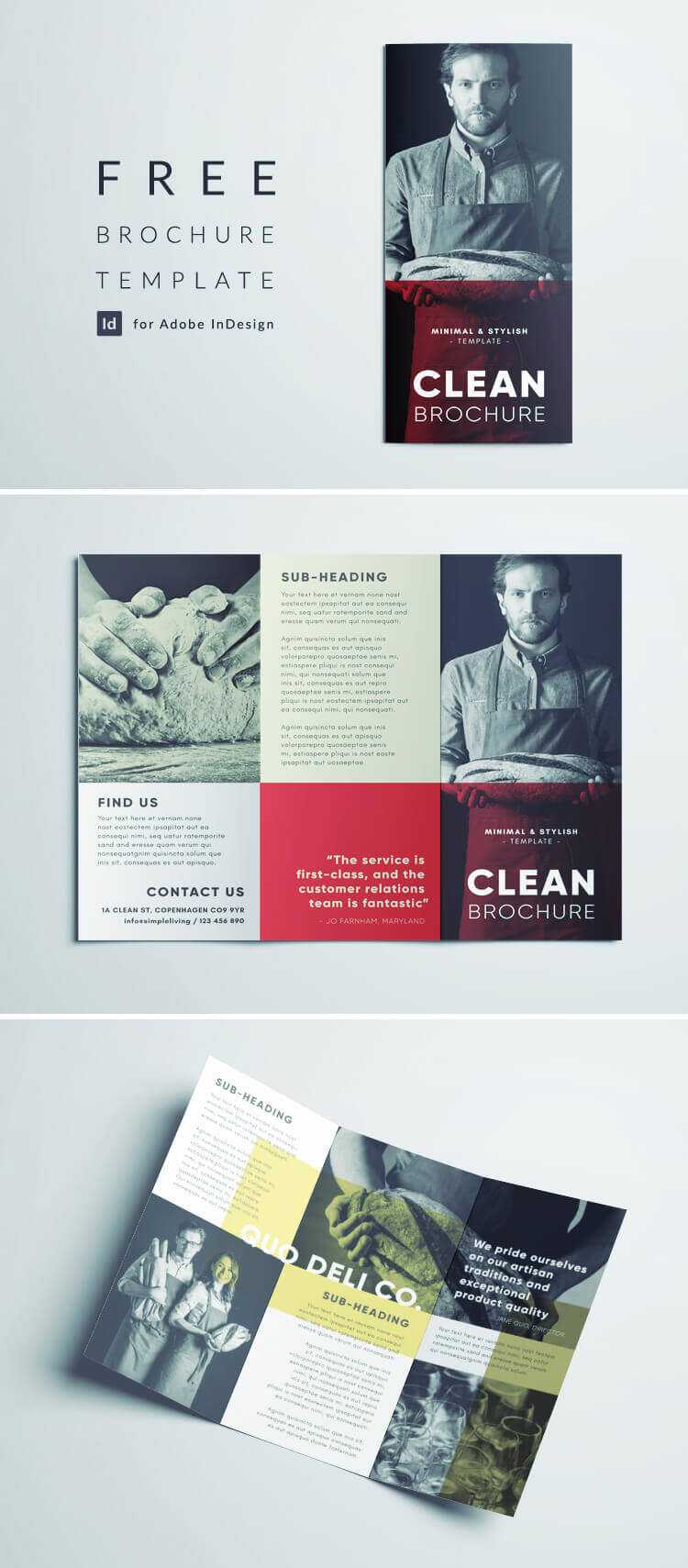 Amazing Clean Trifold Brochure Template | Free Download Regarding Cleaning Brochure Templates Free