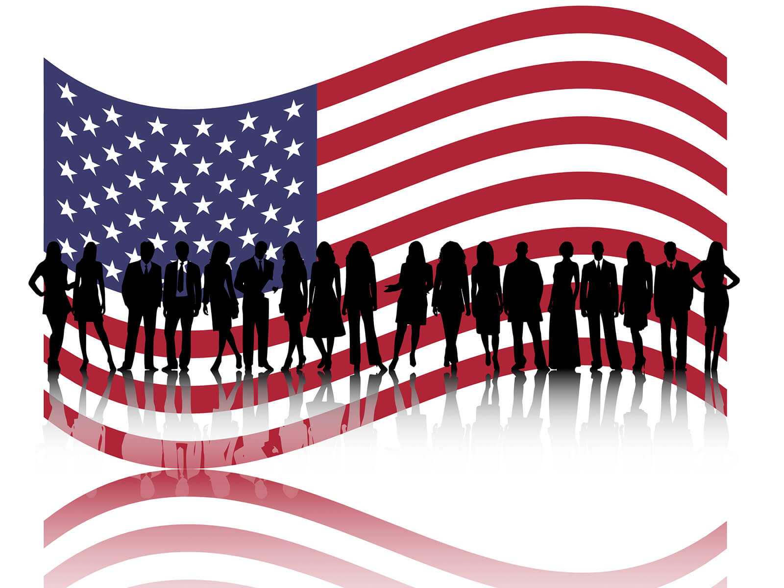 American Business People Powerpoint Templates – Business For American Flag Powerpoint Template