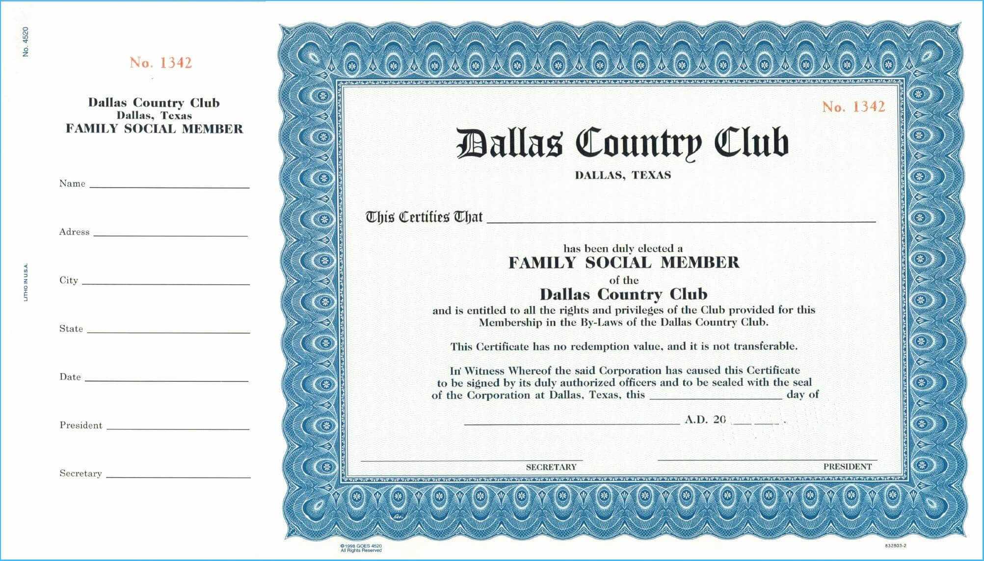 Amusing Llc Membership Certificate Template As Prepossessing Throughout Llc Membership Certificate Template Word