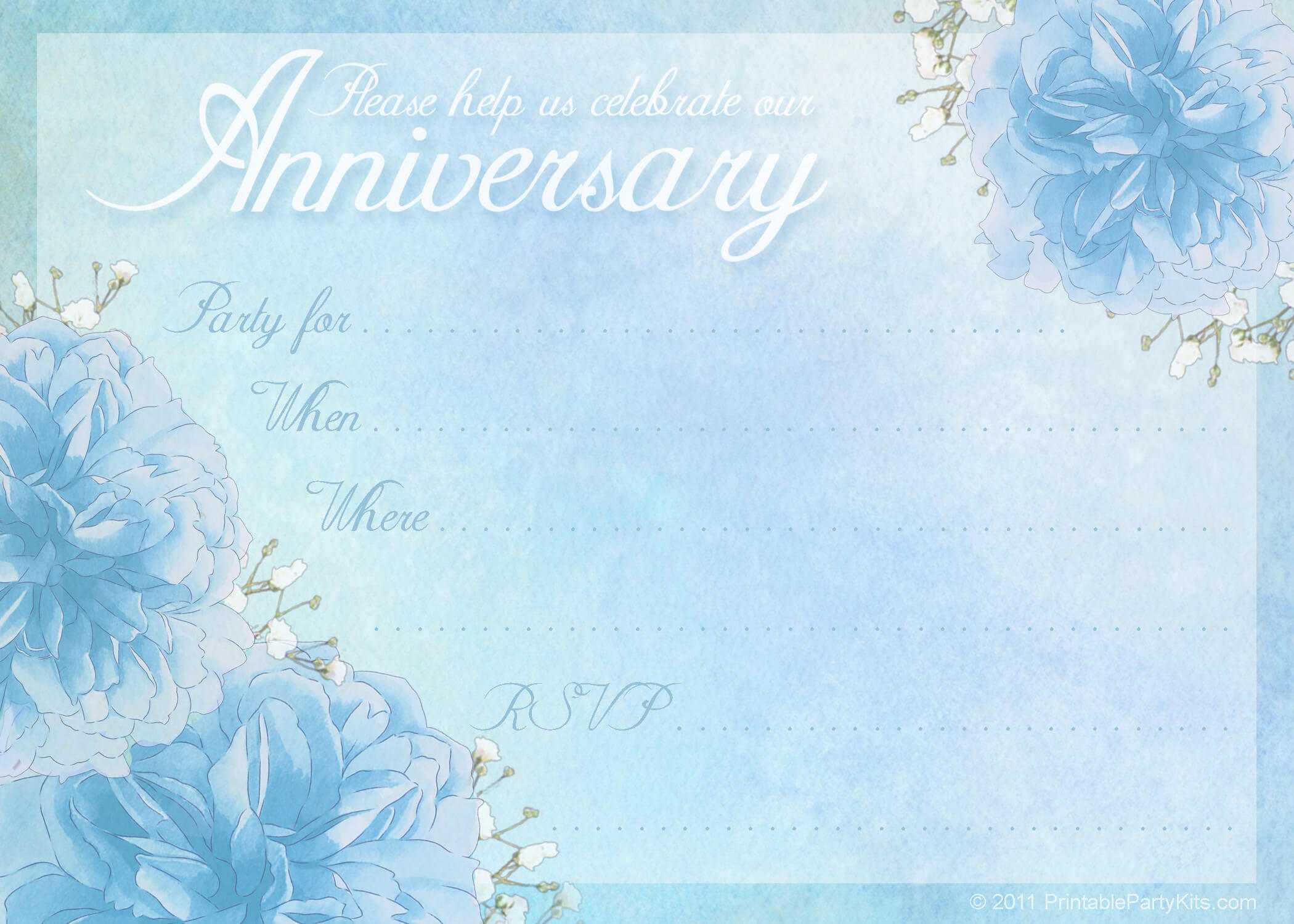 Anniversary Card Templates 12 Free – Anniversary Card With Template For Anniversary Card