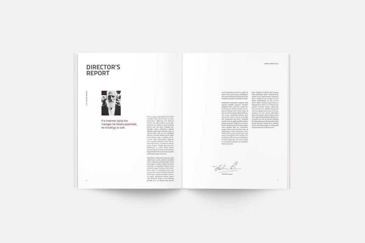 Annual Report | Silukeight | Corporate Fonts, Brochure For Chairman's Annual Report Template