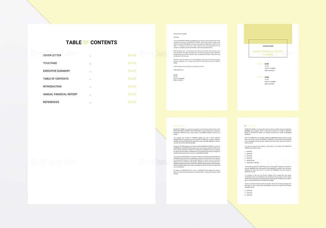 Annual Report Template In Word Google Docs Apple Pages With Regard To Annual Financial Report Template Word