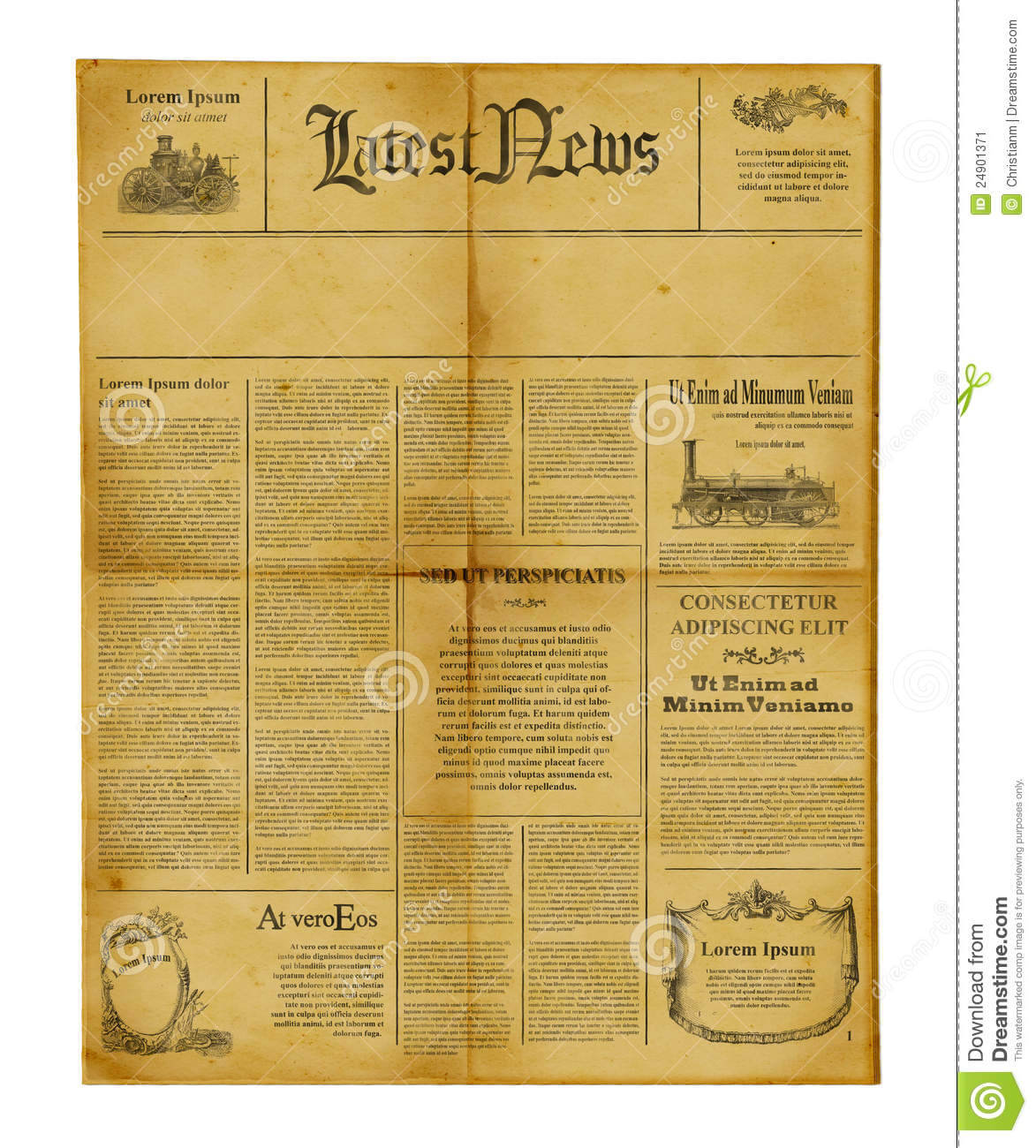 Antique Newspaper Template Stock Image. Image Of Information Throughout Blank Old Newspaper Template