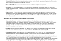 Ap Chemistry Lab Report Format throughout Chemistry Lab Report Template