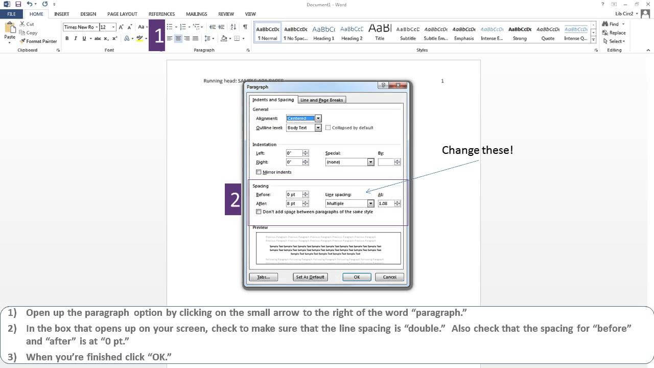 Apa Paper Microsoft Word 2013 In How To Create A Template In Word 2013
