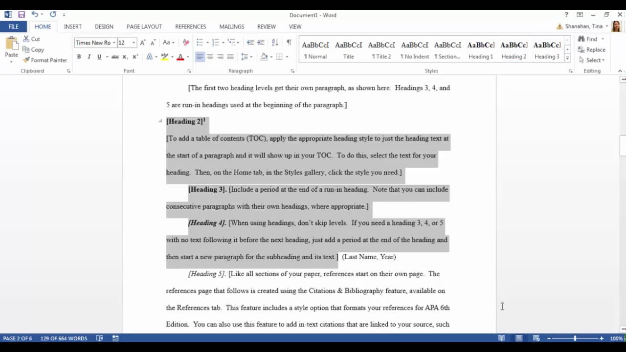 Apa Template In Microsoft Word 2016 For Apa Template For Word 2010
