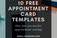 Appointment Card Template: 10 Free Resources For Small in Medical Appointment Card Template Free