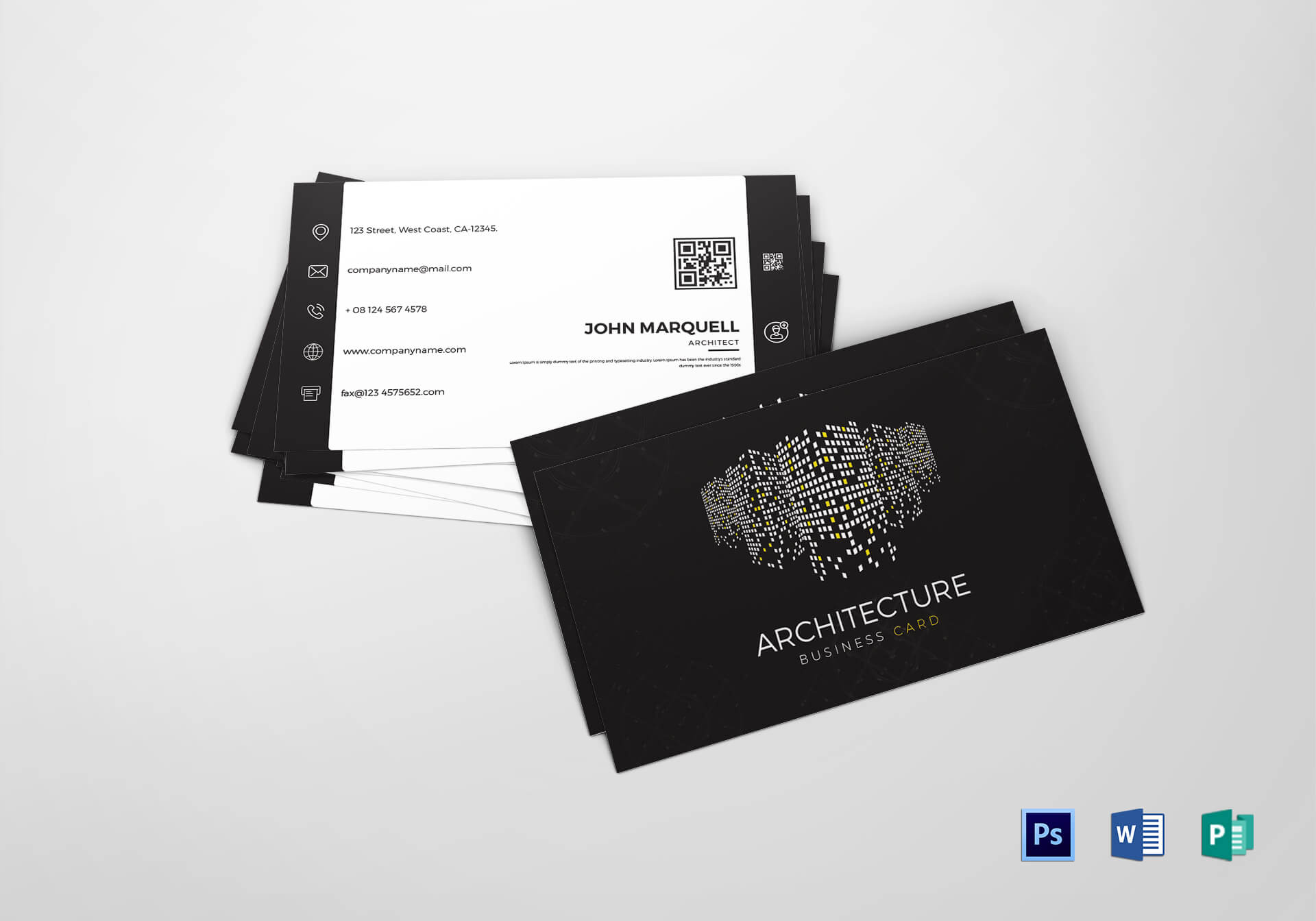 Architect Business Card Template Inside Designer Visiting Cards Templates
