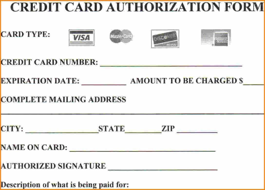 Are You At Risknot Using Credit Card Authorization Forms For Credit Card Payment Slip Template