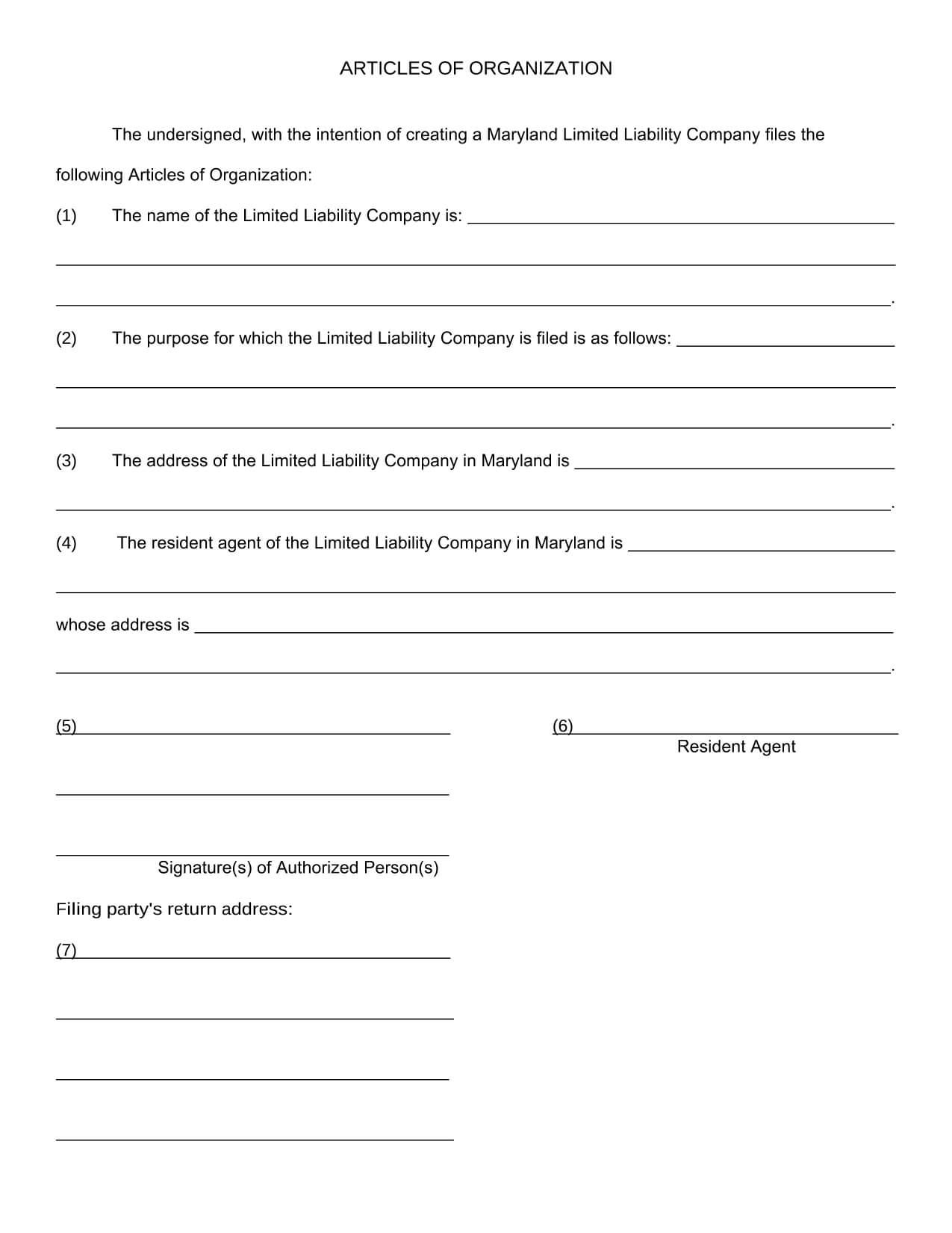 Articles Of Organization: What They Are And How To File Them Within Llc Annual Report Template