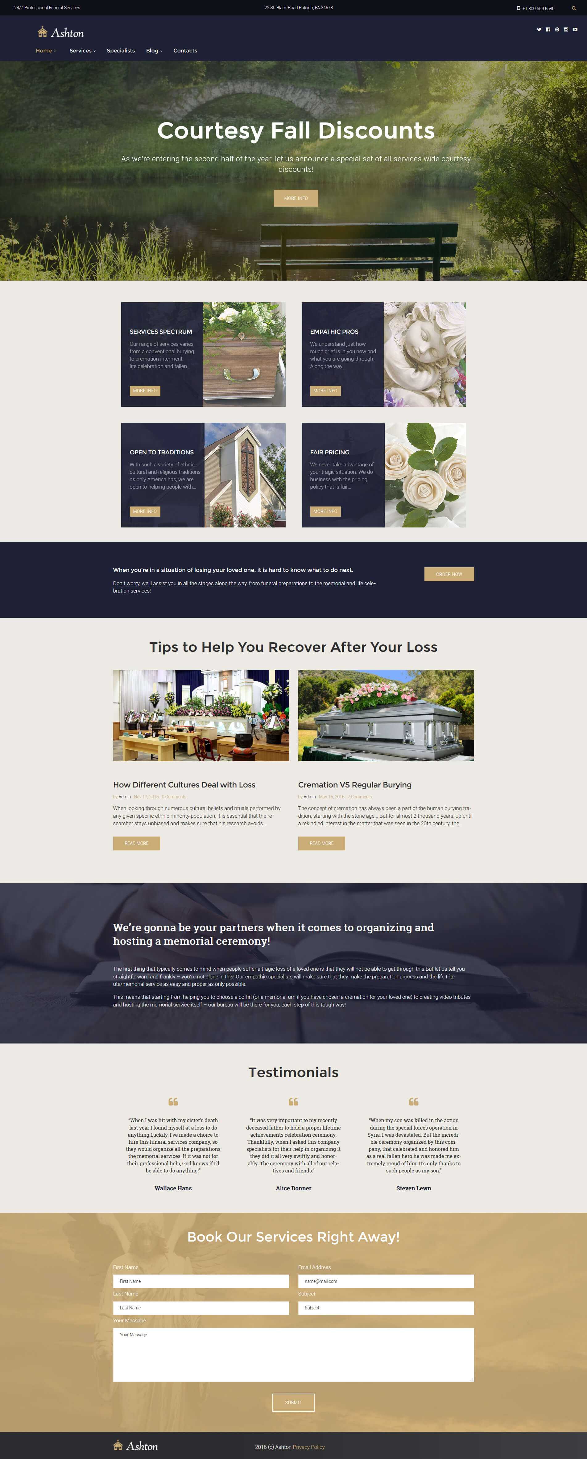 Ashton – Funeral & Cemetery Services WordPress Theme Throughout Funeral Powerpoint Templates