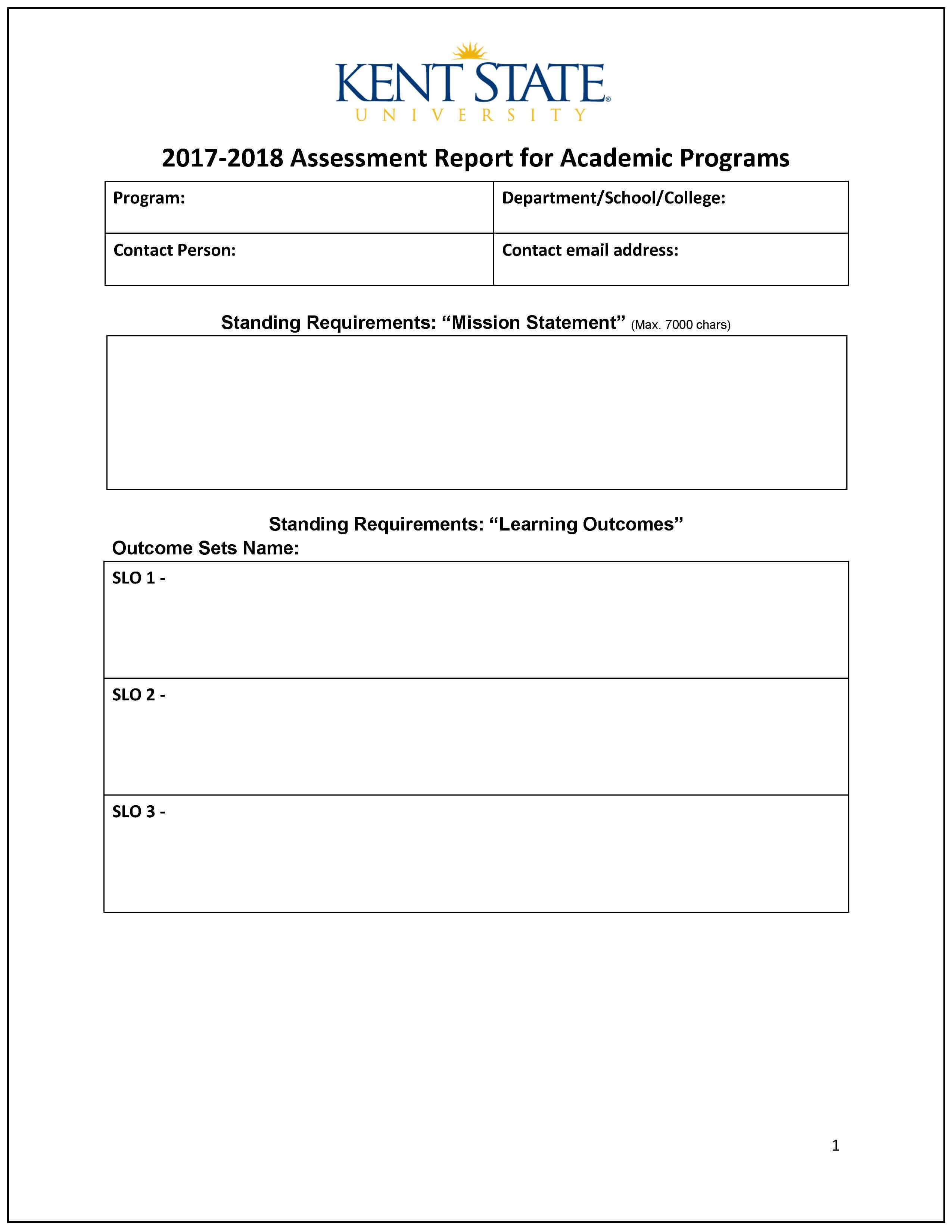 Assessment Report – Word Template | Accreditation With Regard To Word Document Report Templates