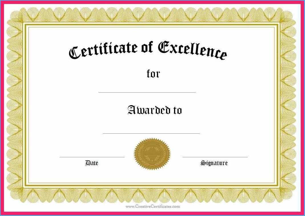 Attractive Winner Certificate Template To Make Printable Within Winner Certificate Template