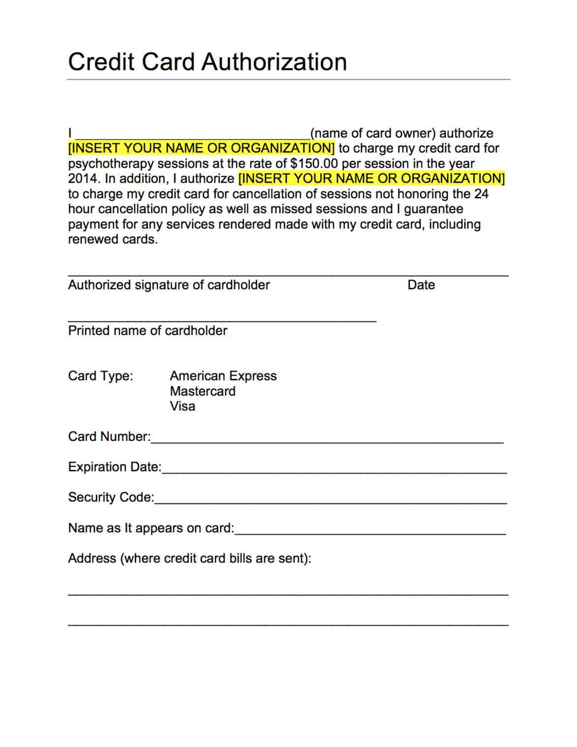 Authorization Form Template Example Mughals (Free Credit In Credit Card Payment Slip Template