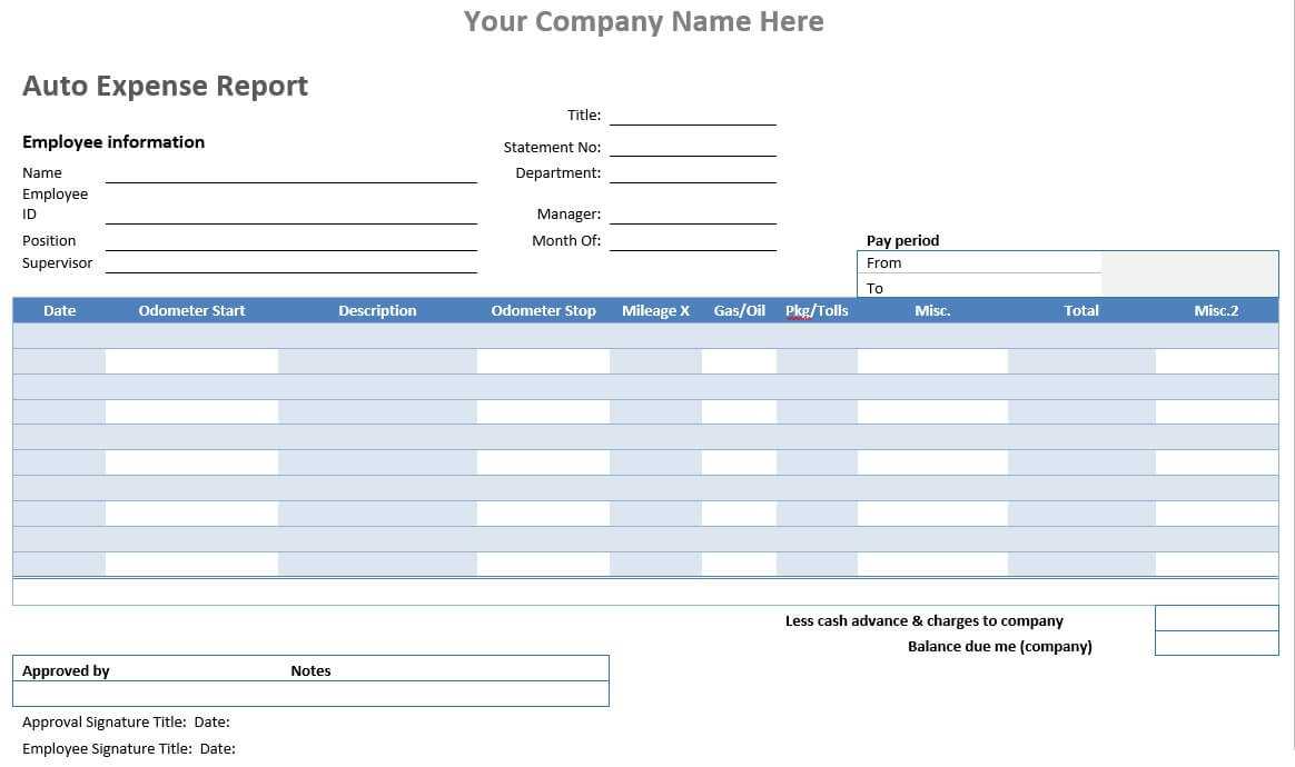 Auto Expense Report – Word Template – Word Templates For Pertaining To Ms Word Templates For Project Report