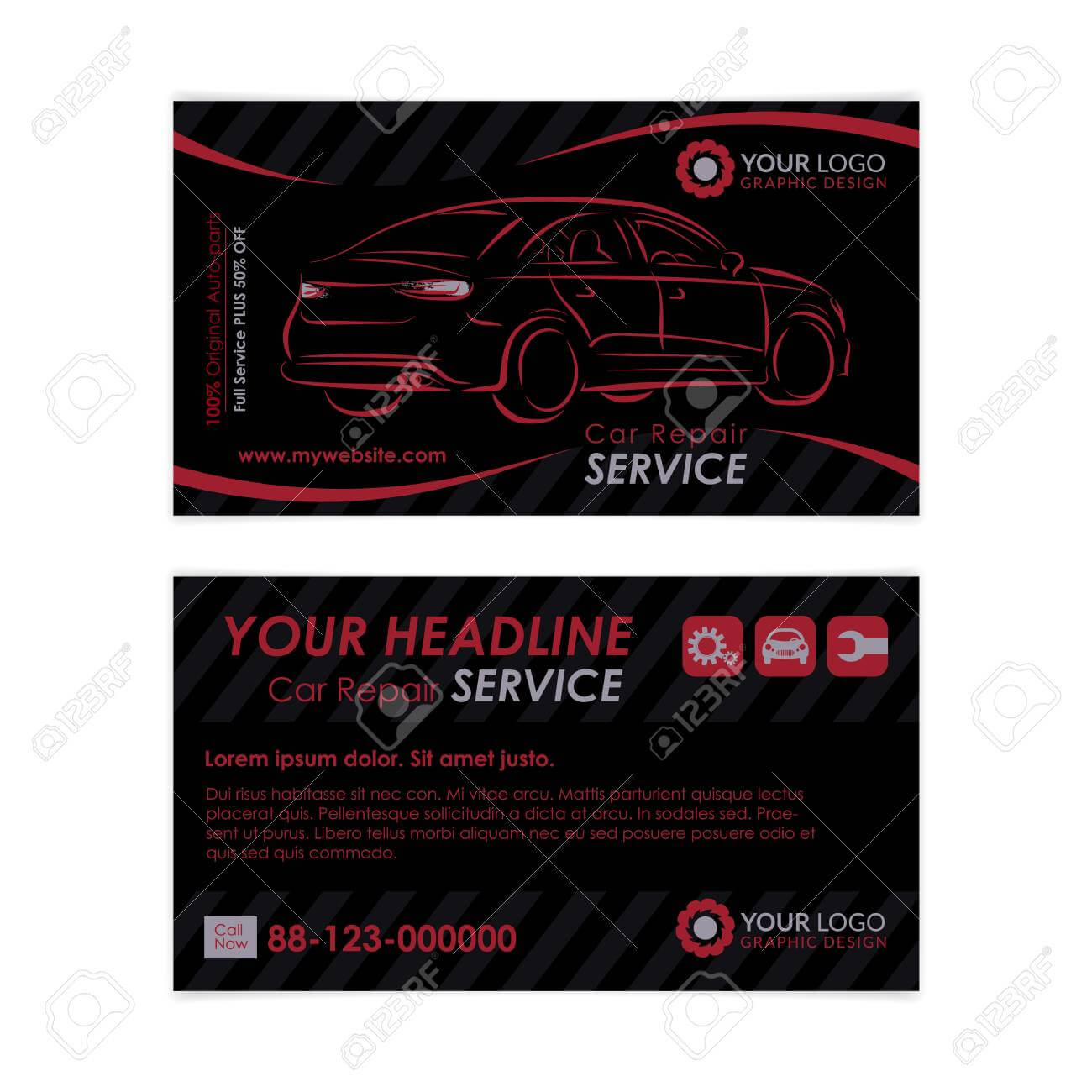 Auto Repair Business Card Template. Create Your Own Business.. For Automotive Business Card Templates
