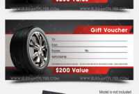 Auto Shop – Premium Gift Certificate Psd Template pertaining to Automotive Gift Certificate Template