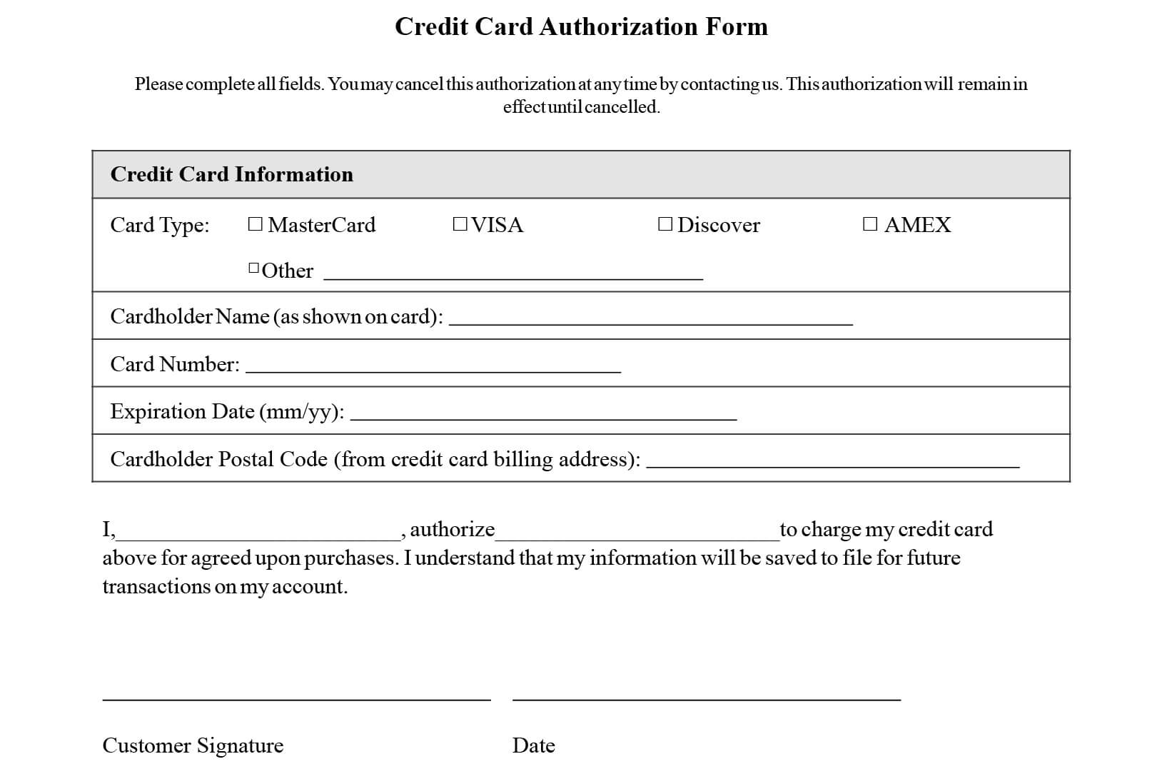 Automatic Withdrawal Form Template – Yupar.magdalene Project With Regard To Credit Card Payment Slip Template