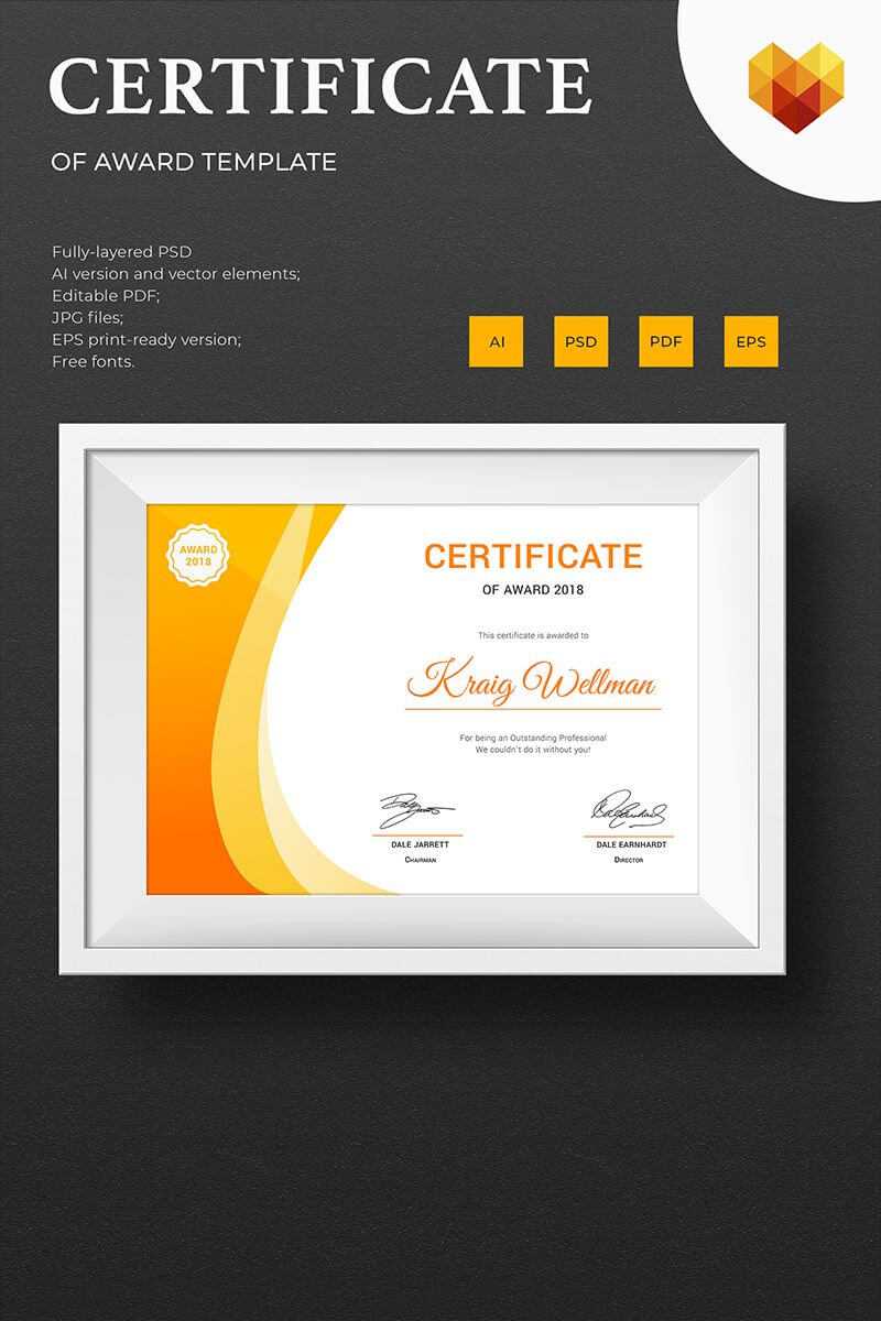 Award Certificate Template #73891 | Design Illustration Art Throughout Small Certificate Template