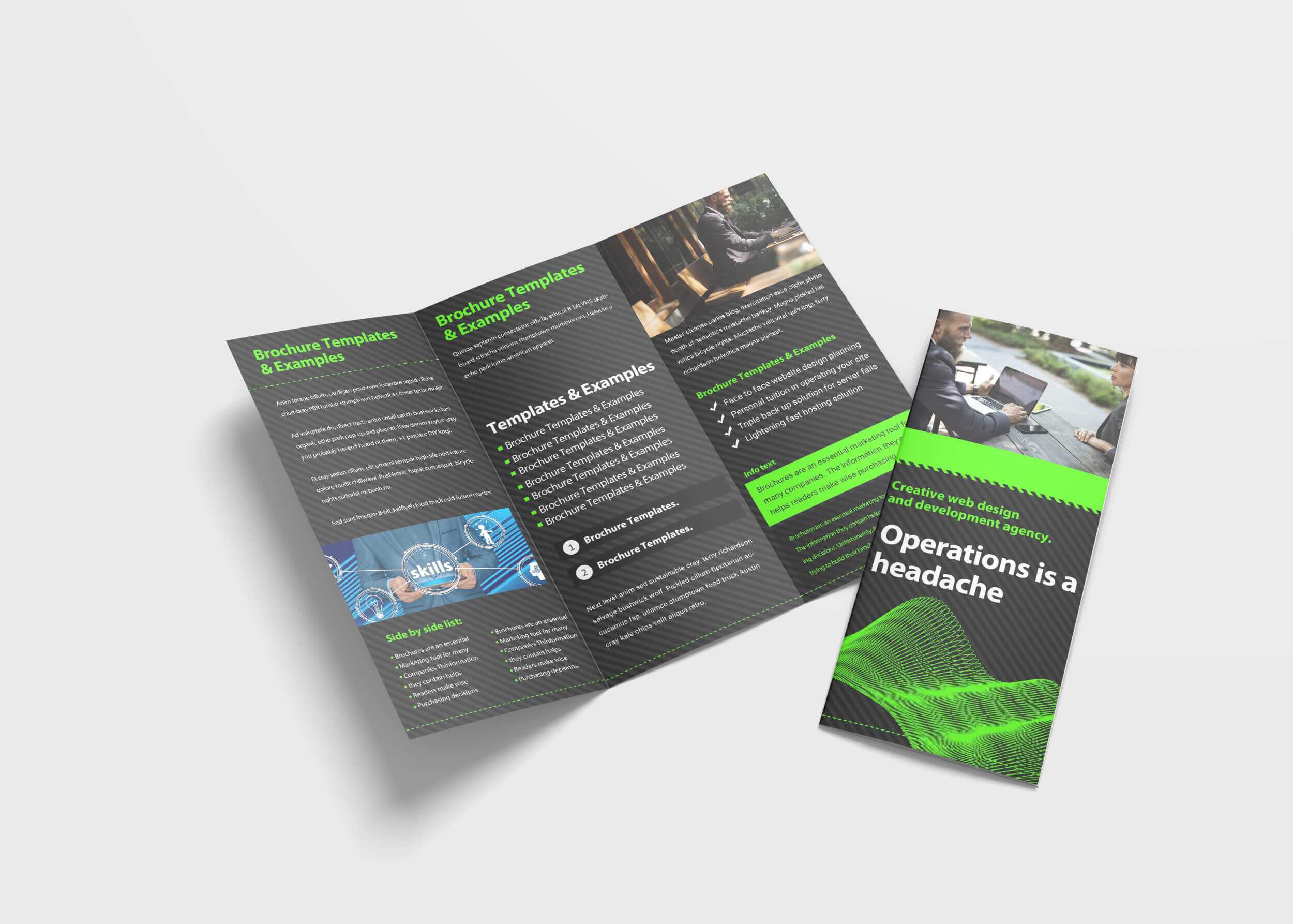 Awesome Business Tri Fold Brochure Design Template | 99Effects In Pop Up Brochure Template