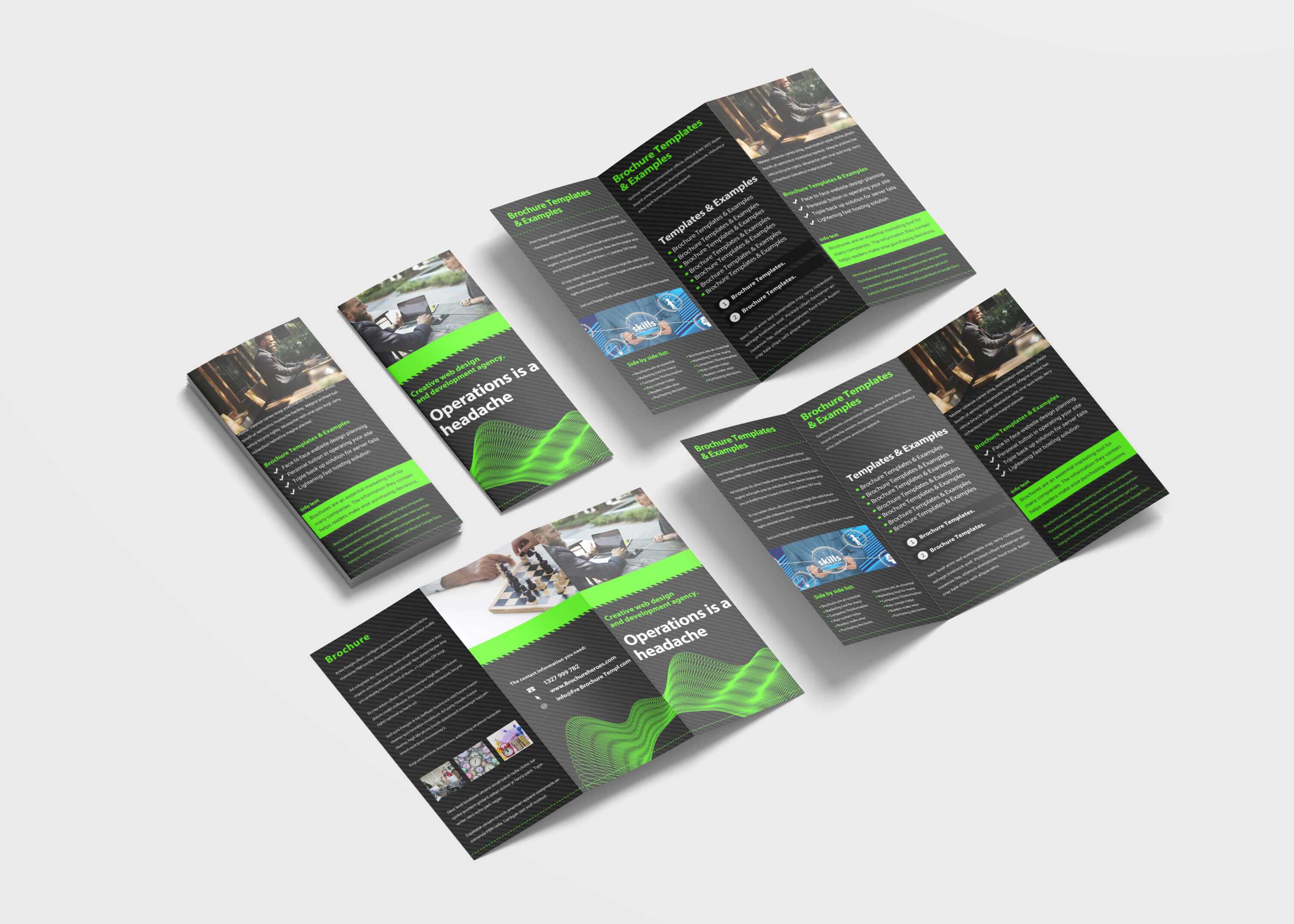 Awesome Business Tri Fold Brochure Design Template | 99Effects Within Pop Up Brochure Template