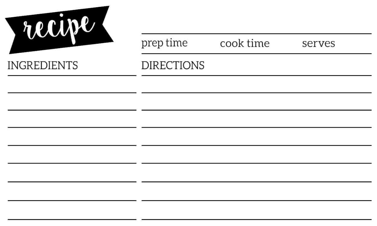 Awesome Recipe Card Template Free Ideas Word Microsoft Drink In Microsoft Word Recipe Card Template