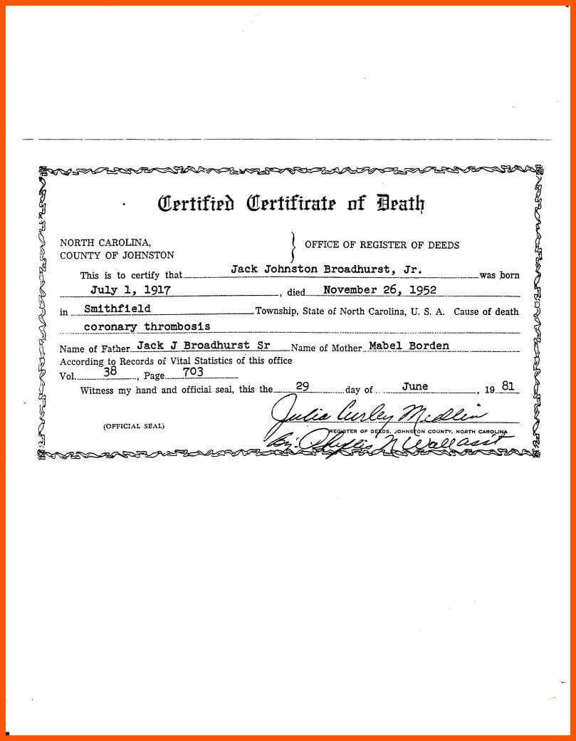 Baby Death Certificate Template – Yupar.magdalene Project For Baby Death Certificate Template